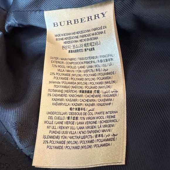 Burberry Black Cranston Short Wool-Blend Trench Coat Size US 4 NWT - Picture 9 of 9